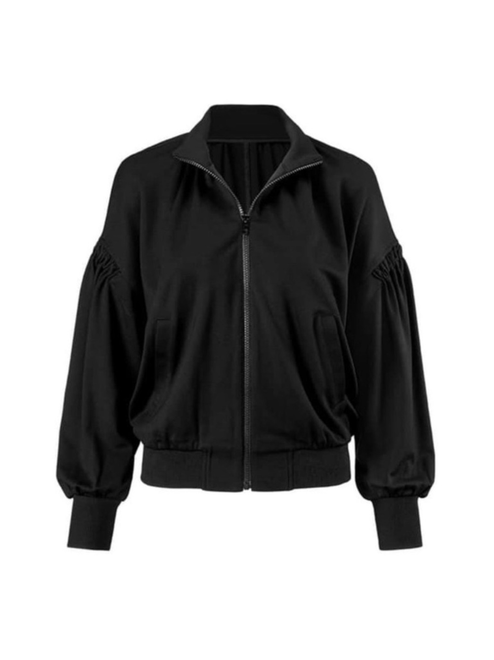 CAbi Chance Black Bomber Jacket Style 3731 Women Size L